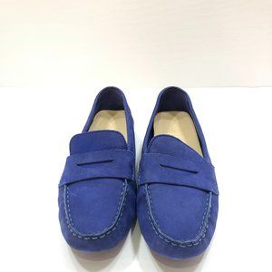 Cole Haan Royal Blue Trillby Nubuck loafer driver womans shoe sz 6 1/2 b
